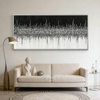 Abstract Black and White Wall Art - Nocturne Horizon