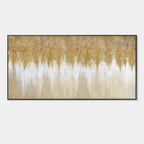 Modern Abstract Gold and Beige Wall Art - Ochre Descent