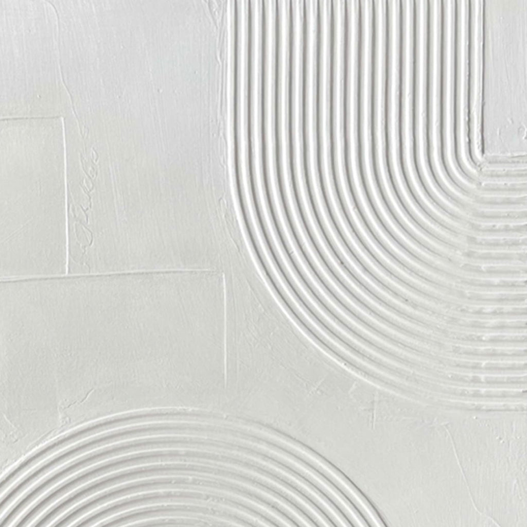 3D Textured Scandinavian Geometric Wall Art - Pale Arcade