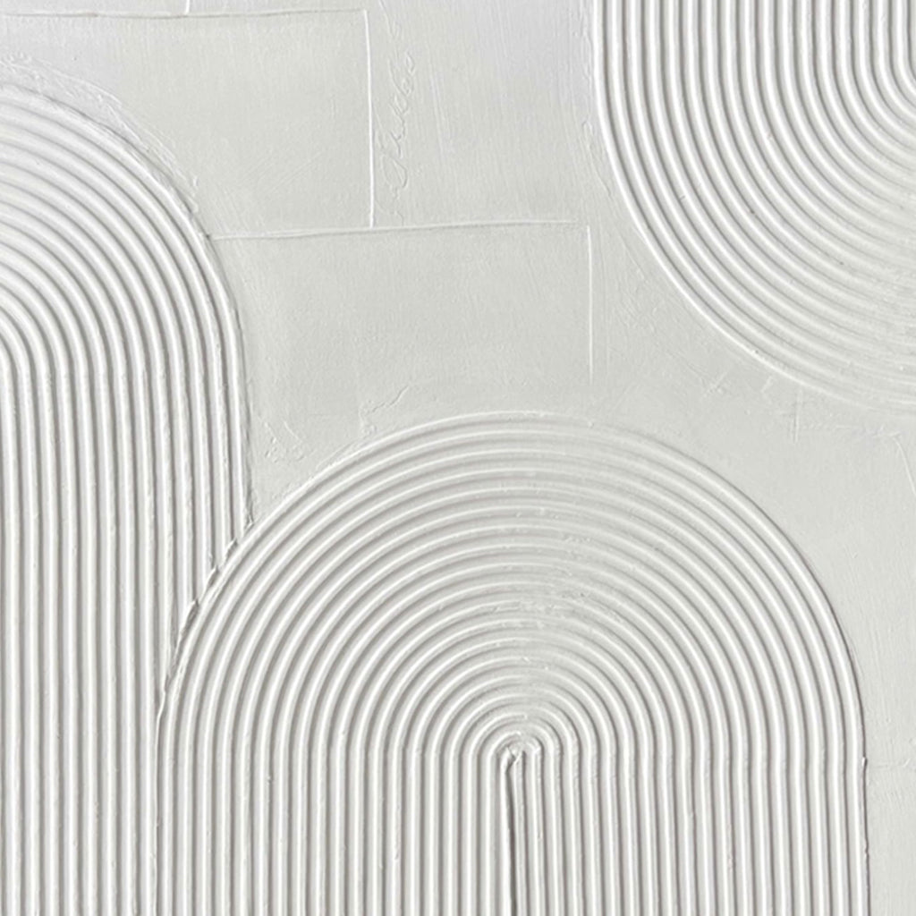 3D Textured Scandinavian Geometric Wall Art - Pale Arcade