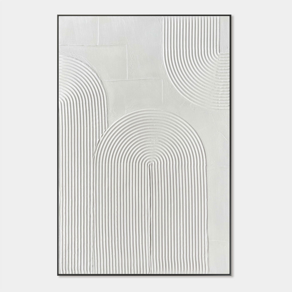 3D Textured Scandinavian Geometric Wall Art - Pale Arcade