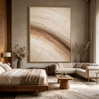 Wabi Sabi Abstract Beige Wall Art - Pale Current