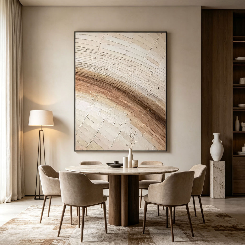 Wabi Sabi Abstract Beige Wall Art - Pale Current