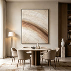Wabi Sabi Abstract Beige Wall Art - Pale Current