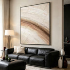 Wabi Sabi Abstract Beige Wall Art - Pale Current