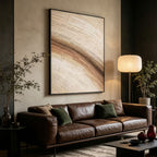 Wabi Sabi Abstract Beige Wall Art - Pale Current