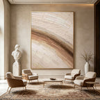 Wabi Sabi Abstract Beige Wall Art - Pale Current