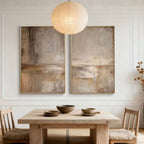 Wabi Sabi Abstract Landscape Wall Art - Pale Divide