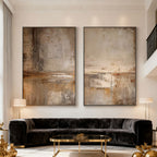 Wabi Sabi Abstract Landscape Wall Art - Pale Divide
