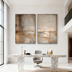 Wabi Sabi Abstract Landscape Wall Art - Pale Divide