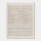 3D Textured Wabi Sabi Geometric Canvas Art - Pale Register