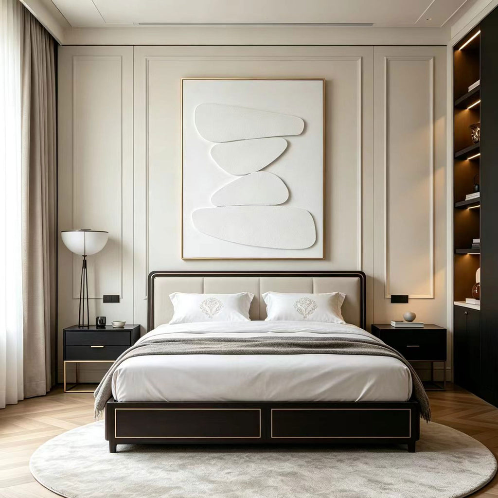 Wabi Sabi 3D Textured Minimalist Wall Art - Pale Stack