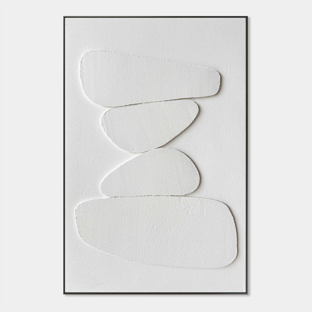 Wabi Sabi 3D Textured Minimalist Wall Art - Pale Stack
