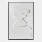 Wabi Sabi 3D Textured Minimalist Wall Art - Pale Stack