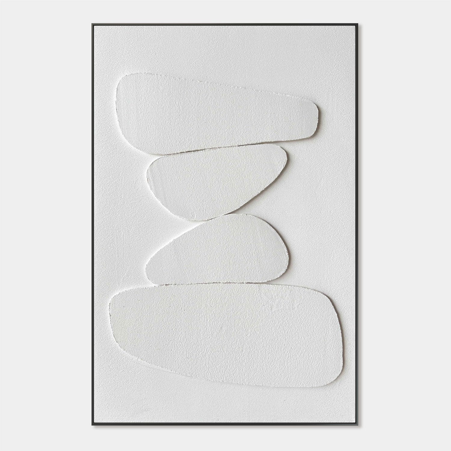 Wabi Sabi 3D Textured Minimalist Wall Art - Pale Stack