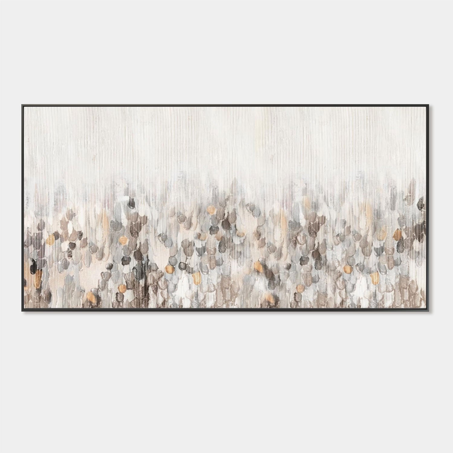 Modern Minimalist White and Gray Wall Art - Pearl Scatter