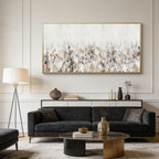 Modern Minimalist White and Gray Wall Art - Pearl Scatter