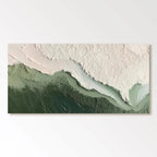 Abstract Textured Ocean Waves Canvas Art | Green Surge
