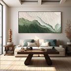 Abstract Textured Ocean Waves Canvas Art | Green Surge