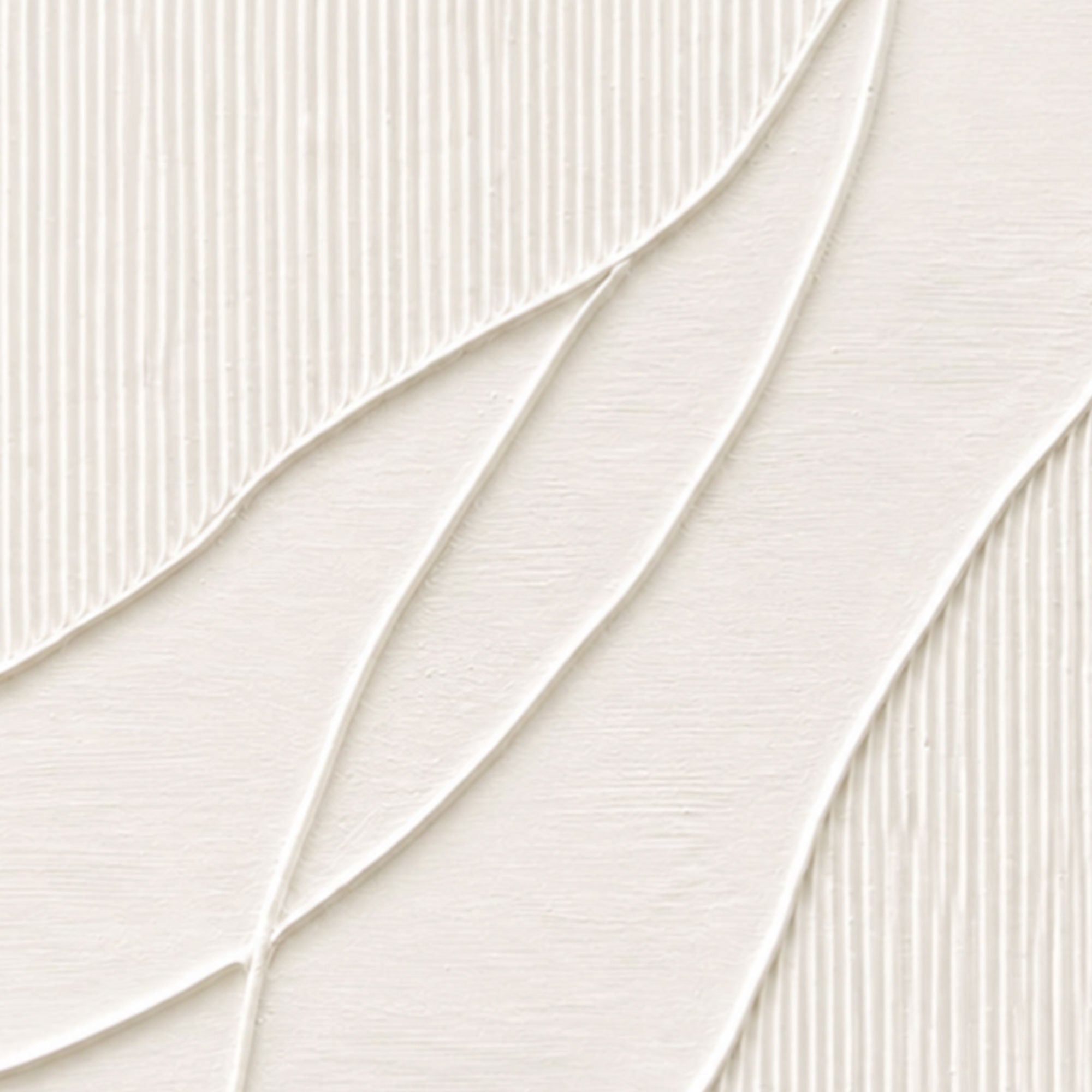 3D Textured Minimalist Geometric Wall Art - Quiet Frond