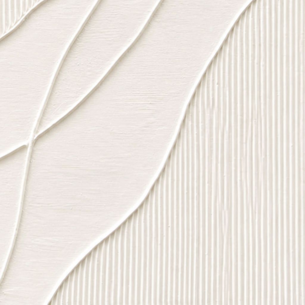 3D Textured Minimalist Geometric Wall Art - Quiet Frond