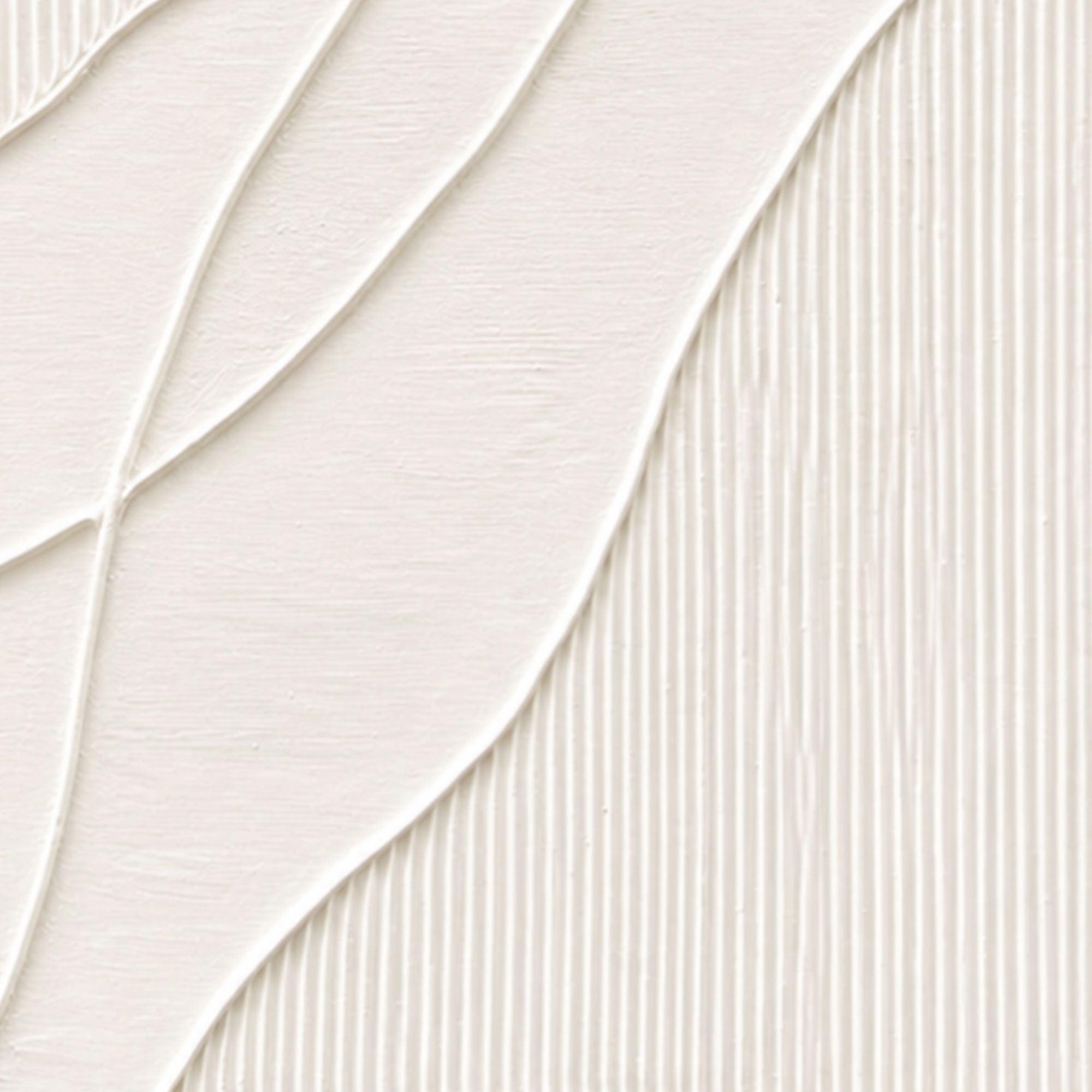 3D Textured Minimalist Geometric Wall Art - Quiet Frond