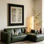 Wabi Sabi Geometric Beige Wall Art - Quiet Lattice