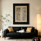 Wabi Sabi Geometric Beige Wall Art - Quiet Lattice