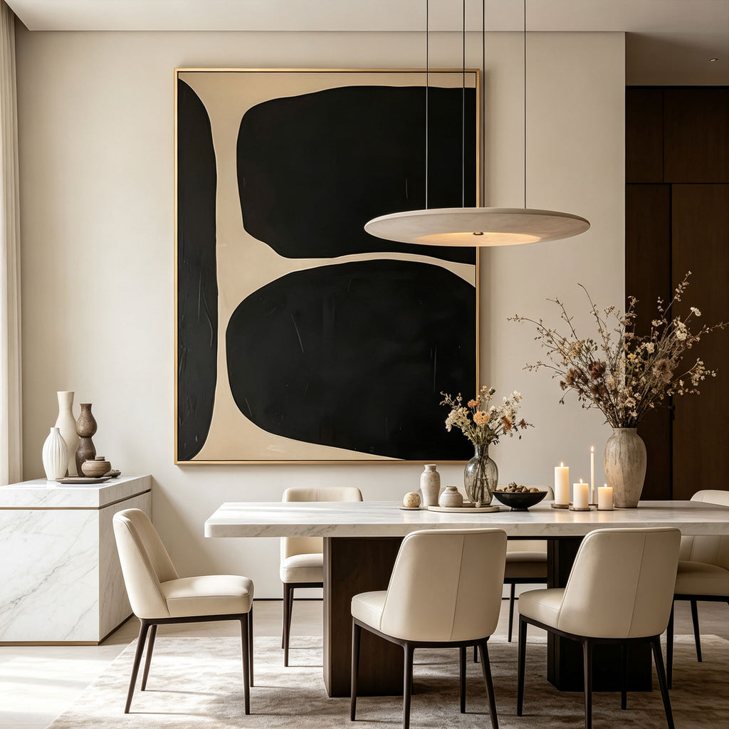 Wabi Sabi Geometric Black Wall Art - Quiet Passage