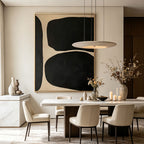 Wabi Sabi Geometric Black Wall Art - Quiet Passage