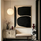 Wabi Sabi Geometric Black Wall Art - Quiet Passage