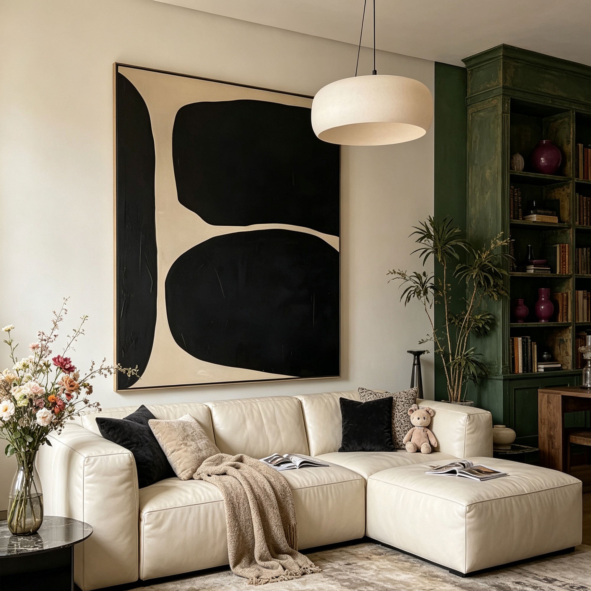 Wabi Sabi Geometric Black Wall Art - Quiet Passage