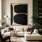 Wabi Sabi Geometric Black Wall Art - Quiet Passage