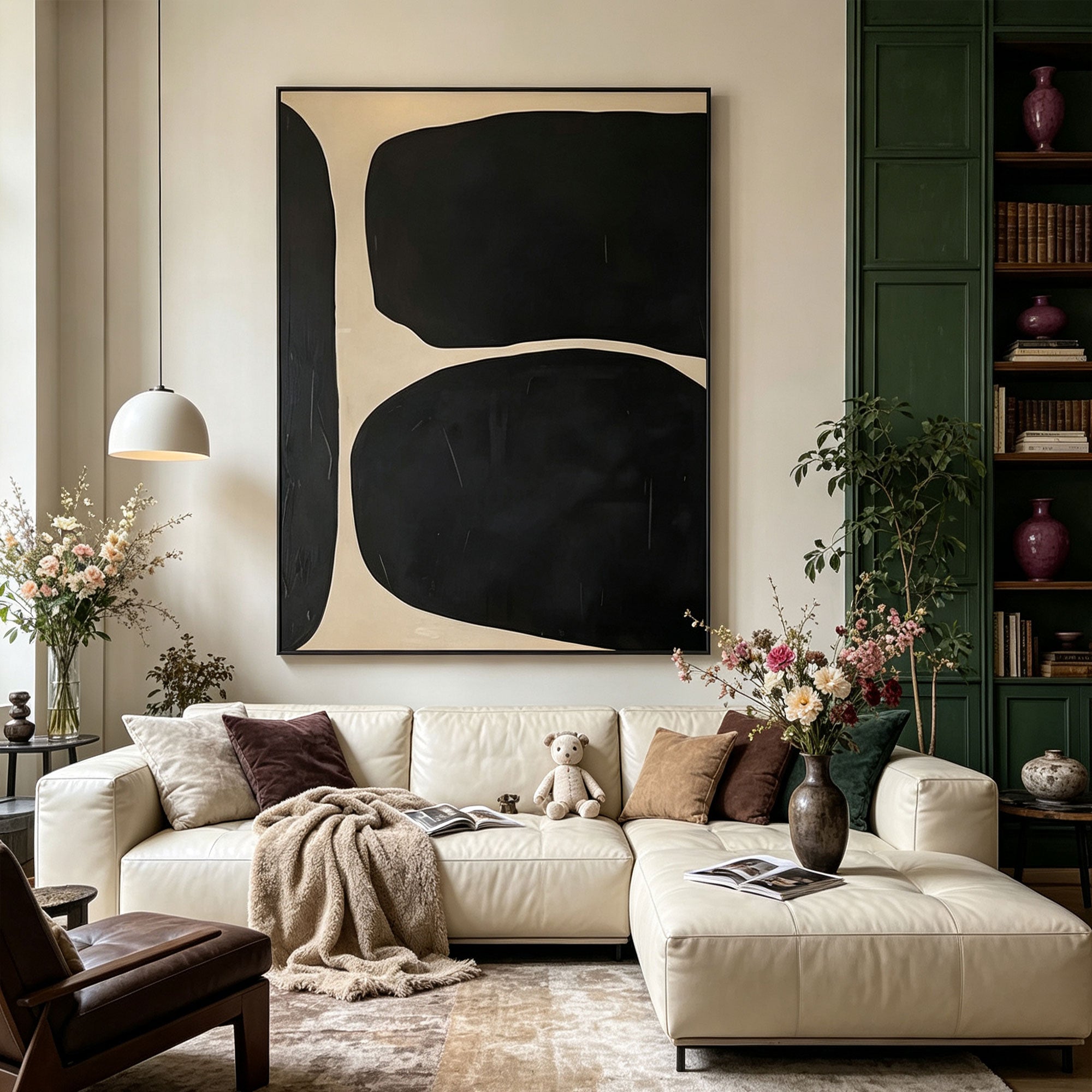 Wabi Sabi Geometric Black Wall Art - Quiet Passage