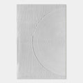3D Textured Minimalist White Geometric Wall Art - Quiet Radius