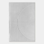 3D Textured Minimalist White Geometric Wall Art - Quiet Radius