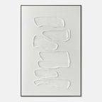 Wabi Sabi Minimalist White Wall Art - Quiet Strata