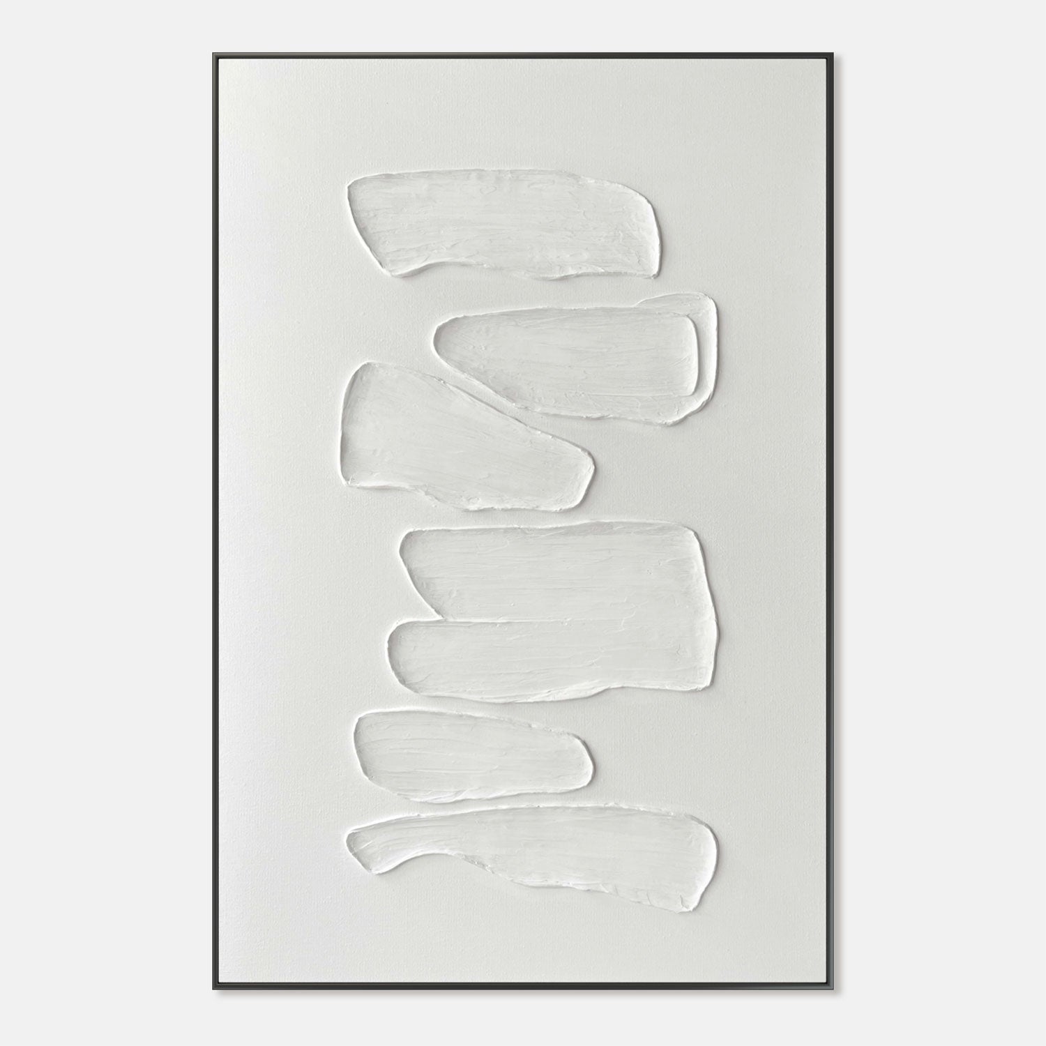 Wabi Sabi Minimalist White Wall Art - Quiet Strata