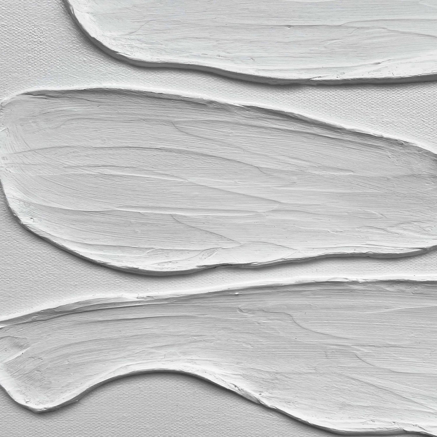 Wabi Sabi Minimalist White Wall Art - Quiet Strata