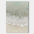 3D Textured Minimalist Coastal Canvas Art - Sage Break