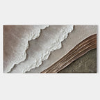 3D Textured Minimalist Coastal Wall Art - Salt Contour