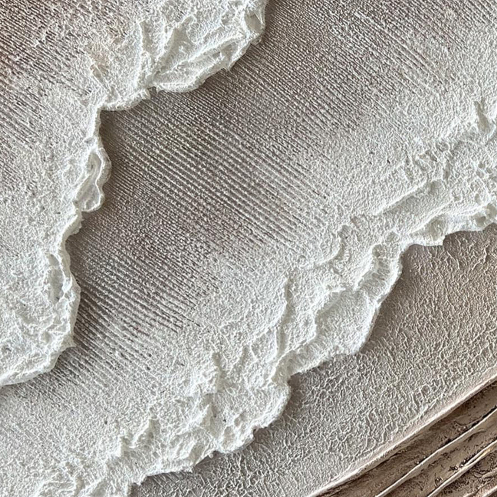 3D Textured Minimalist Coastal Wall Art - Salt Contour