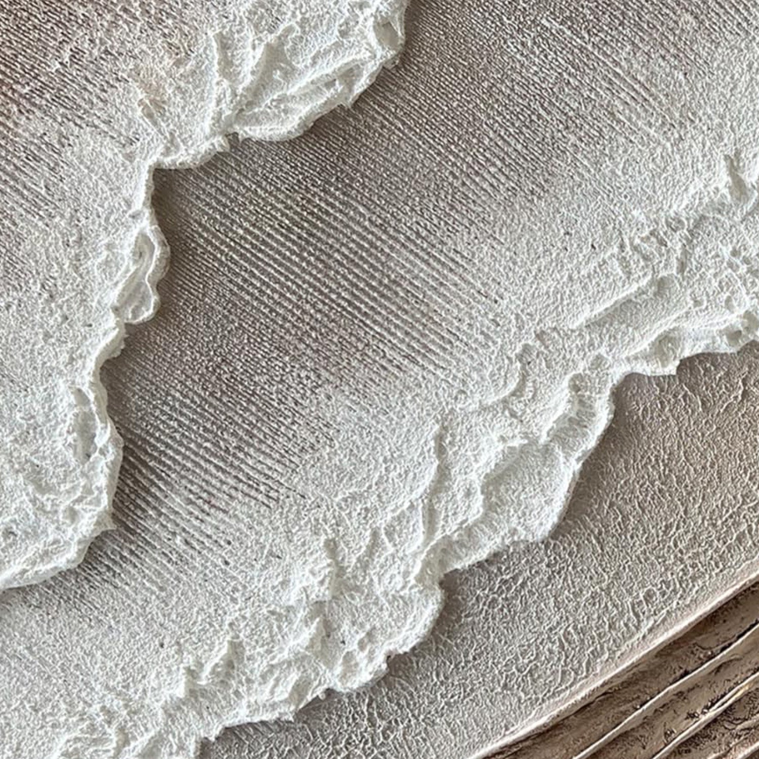 3D Textured Minimalist Coastal Wall Art - Salt Contour