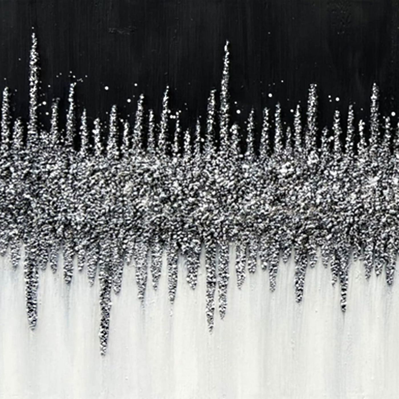 Abstract Black and White Wall Art - Nocturne Horizon