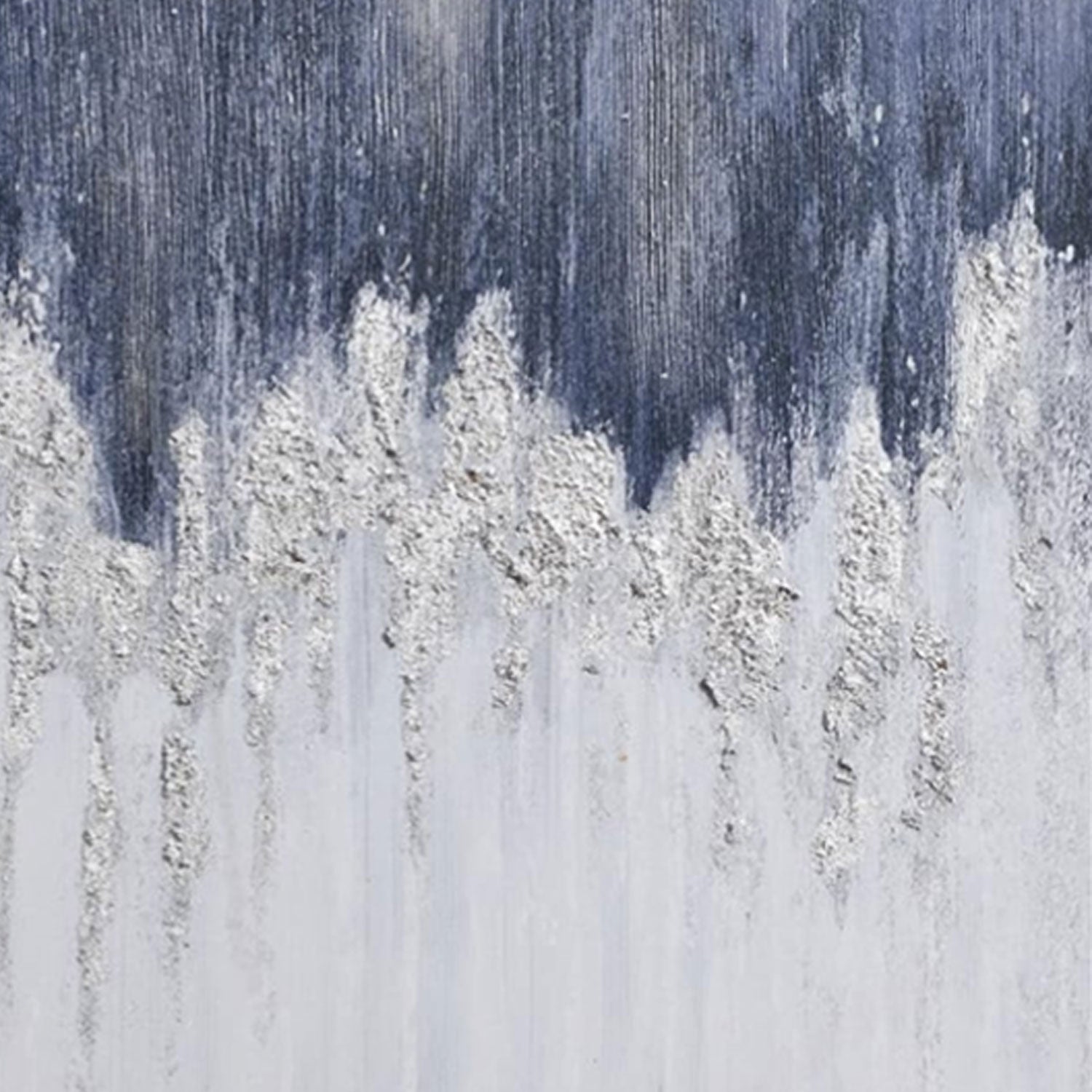 Abstract Blue and White Modern Wall Art - Frostline Canopy