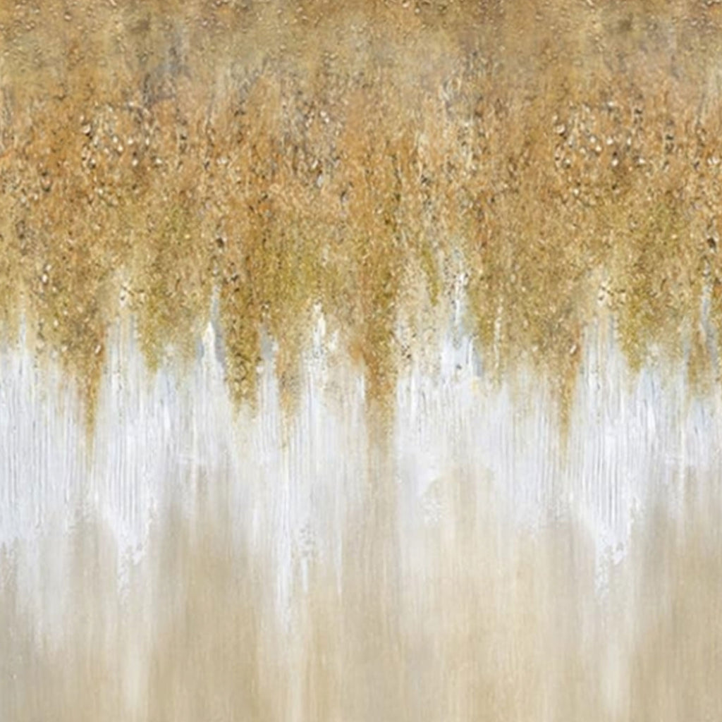 Modern Abstract Gold and Beige Wall Art - Ochre Descent