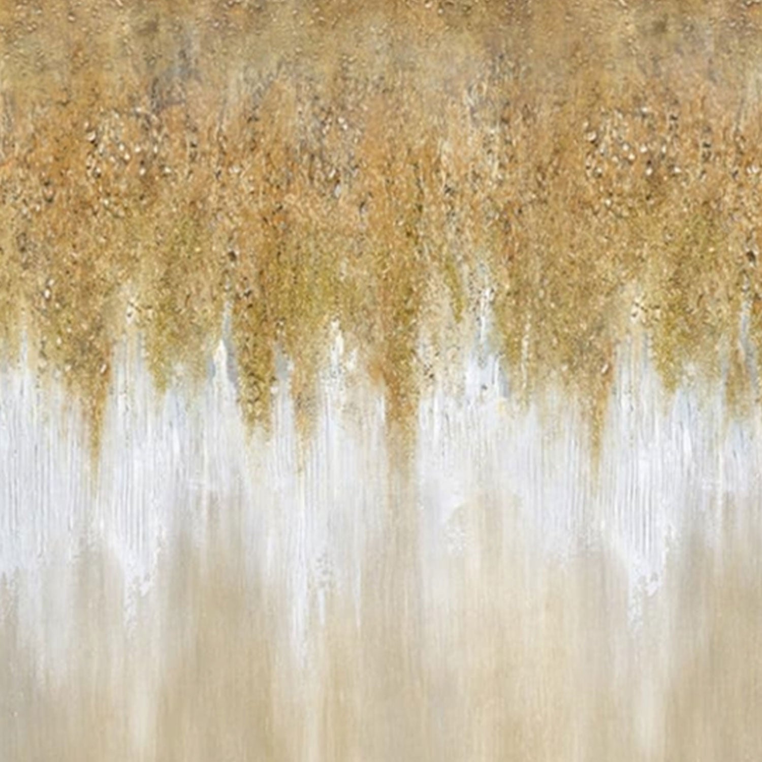 Modern Abstract Gold and Beige Wall Art - Ochre Descent
