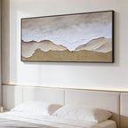 3D Textured Wabi Sabi Coastal Wall Art - Sand Veil