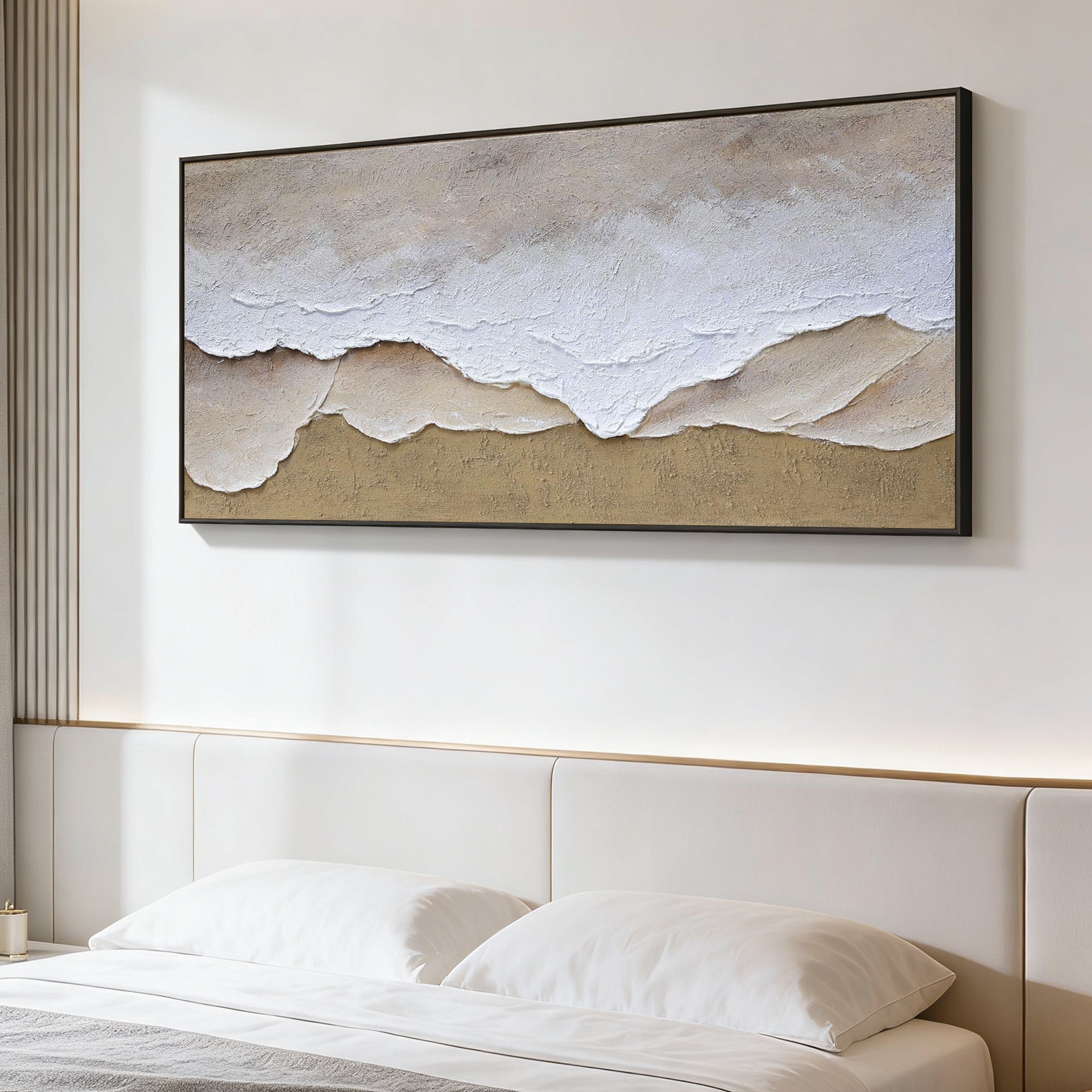 3D Textured Wabi Sabi Coastal Wall Art - Sand Veil