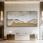 3D Textured Wabi Sabi Coastal Wall Art - Sand Veil
